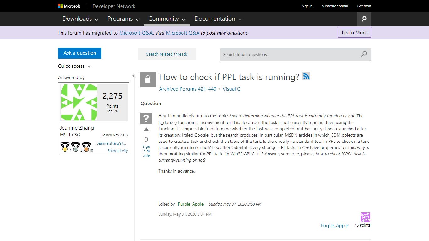 How to check if PPL task is running?